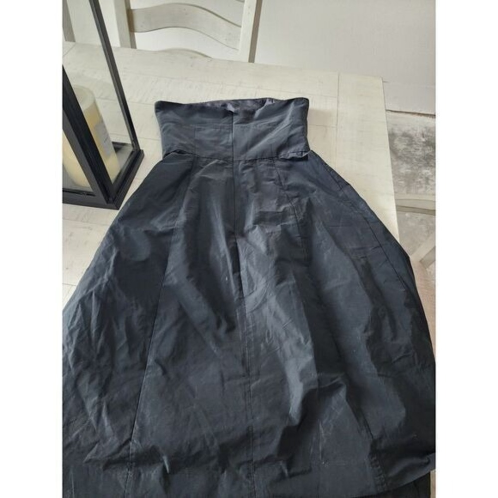 Theory‎ Black Strapless Pleated Cocktail Formal Dress sz 4 EUC LBD - Picture 6 of 8